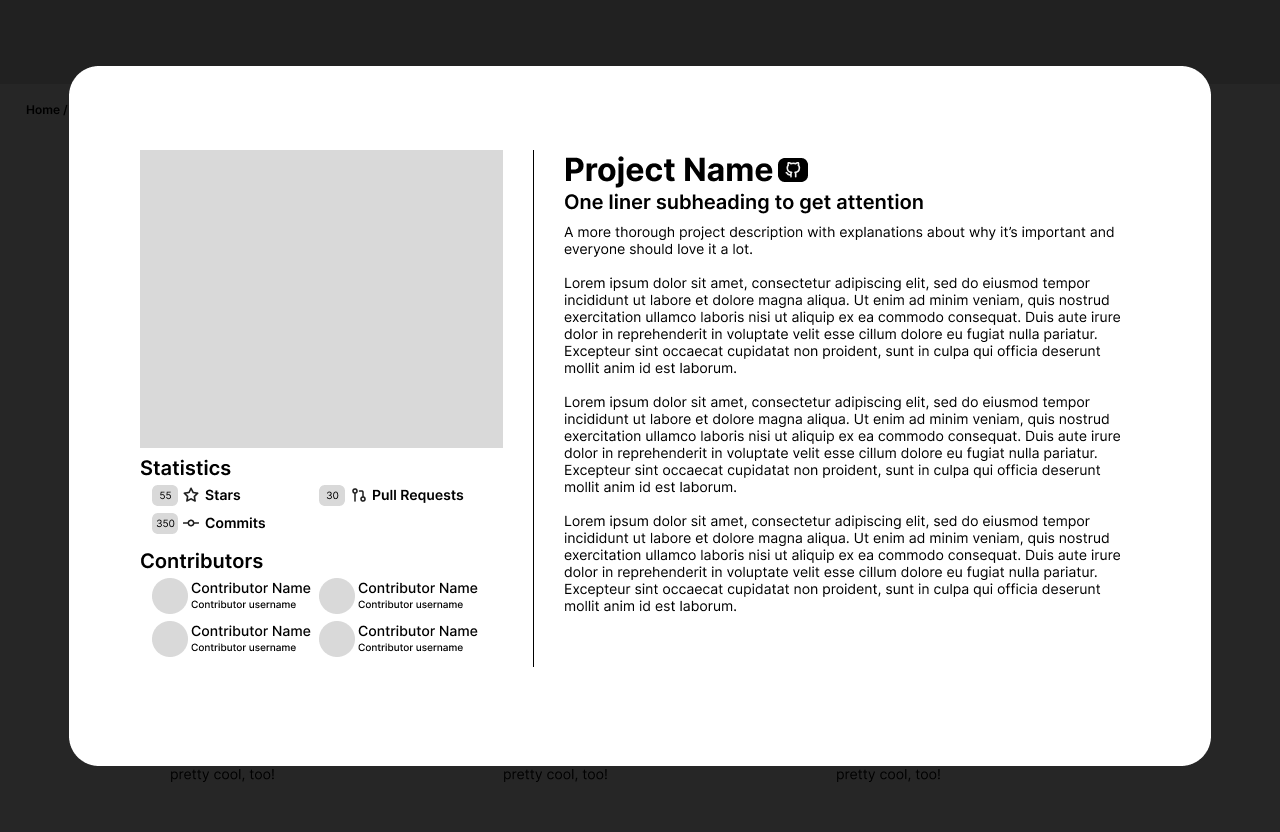 Project Details Wireframe